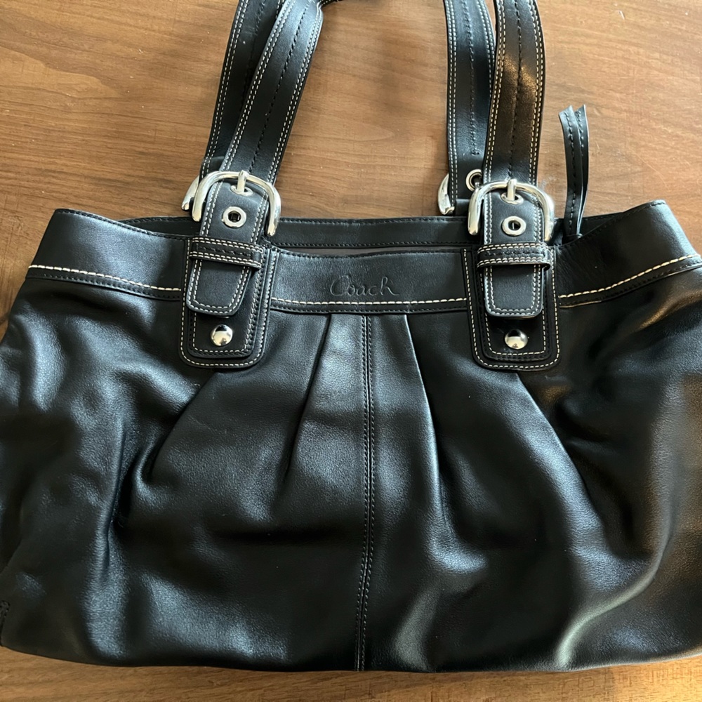 Coach F13733 SoHo large black tote bag